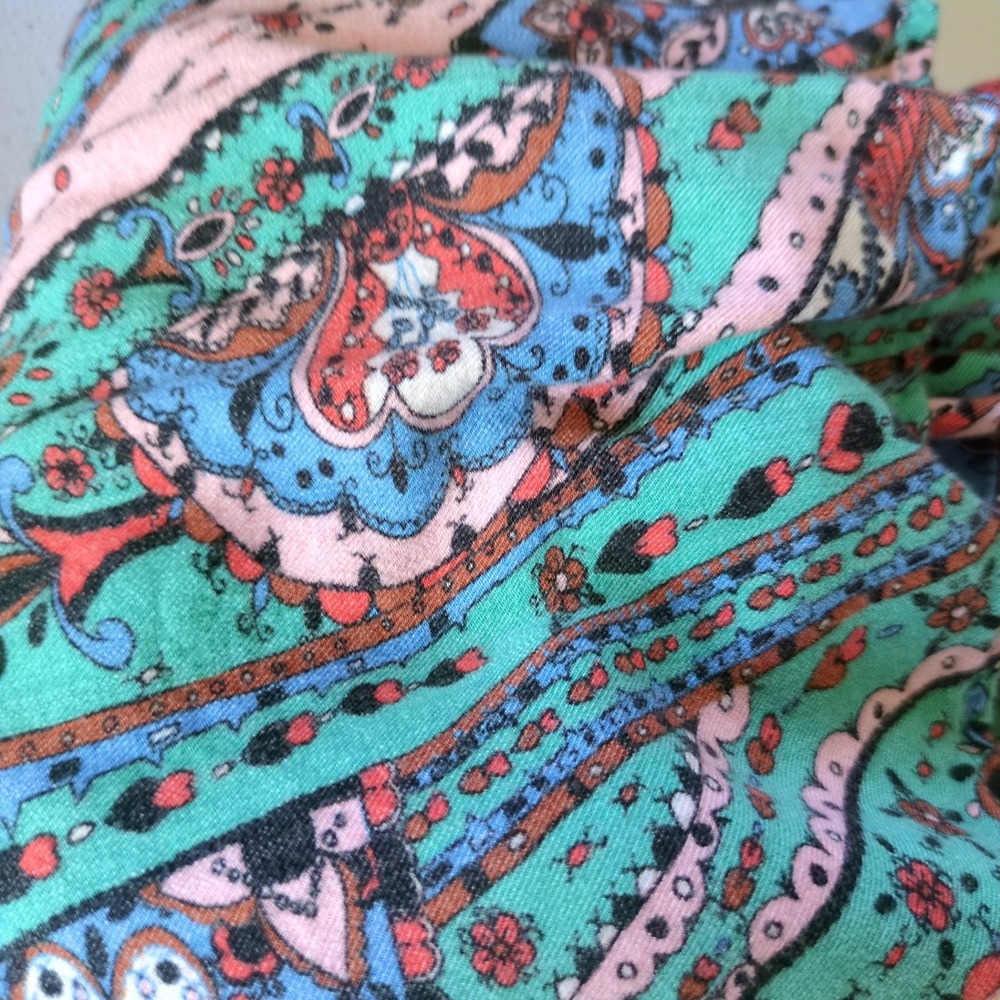 Maeve Anthropologie Colorful Paisley Boho S Fairy Festival Blouse Mixed Print - Picture 5 of 9